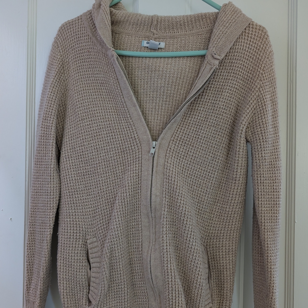 Old Navy Women's Tan Hooded Cardigan